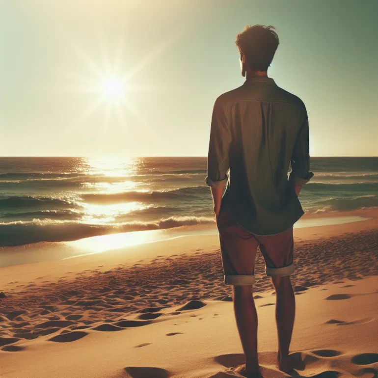Человек на пляже: Исследование влияния отдыха на здоровье и благополучие